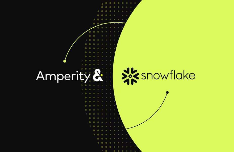 Image displaying Amperity and Snowflake graphics. 