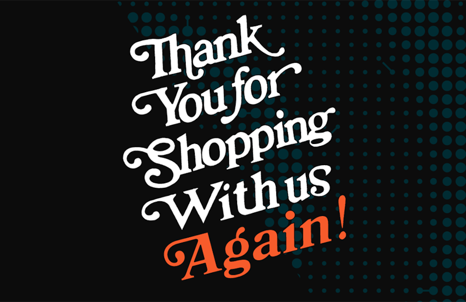 Image displaying: Thank You for Shopping With us Again! 