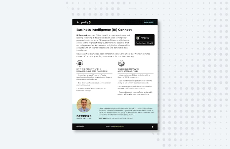 Stylized image of the Business Intelligence Connect quick guide