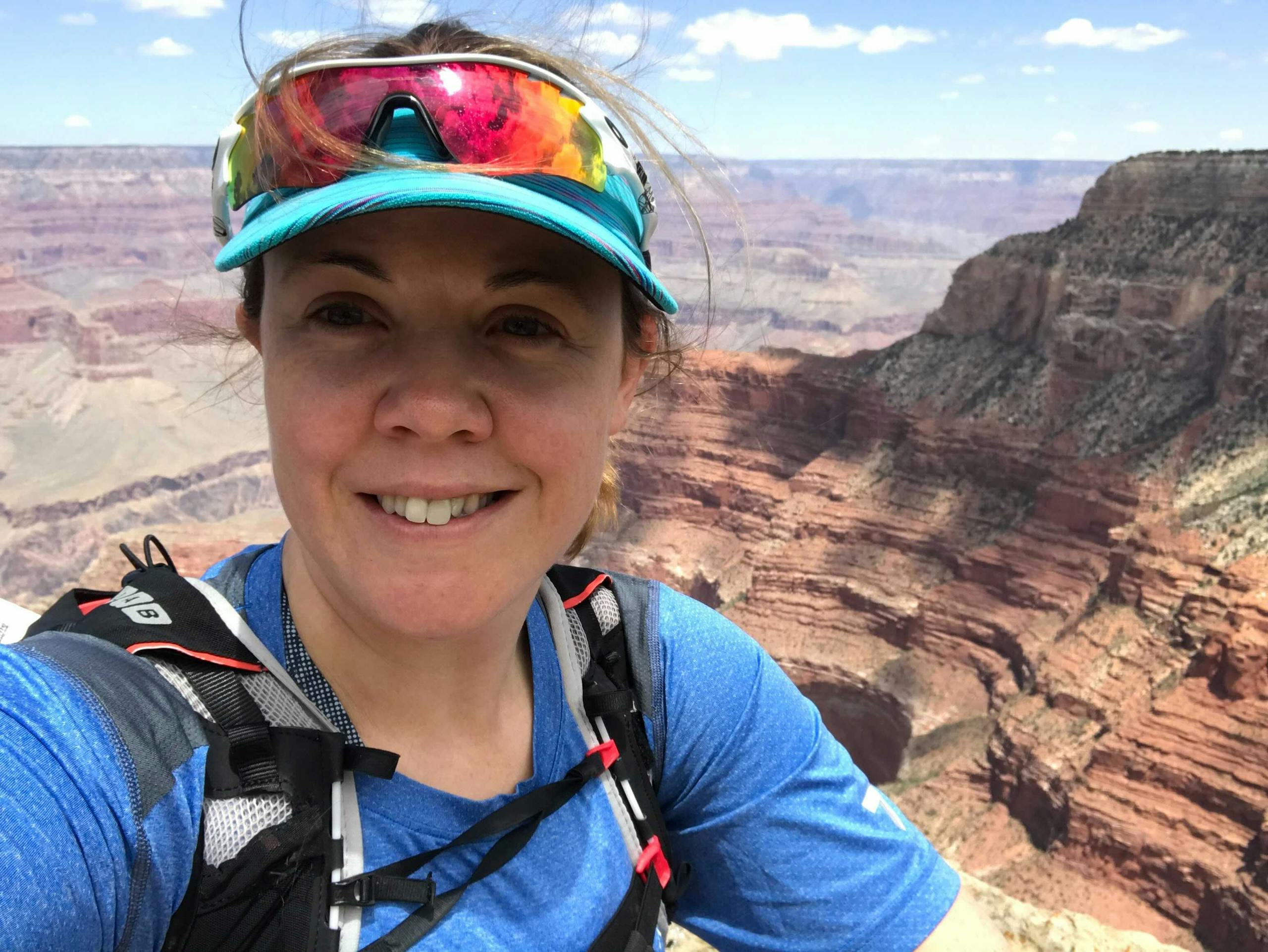 Helen's selfie by the Grand Canyon