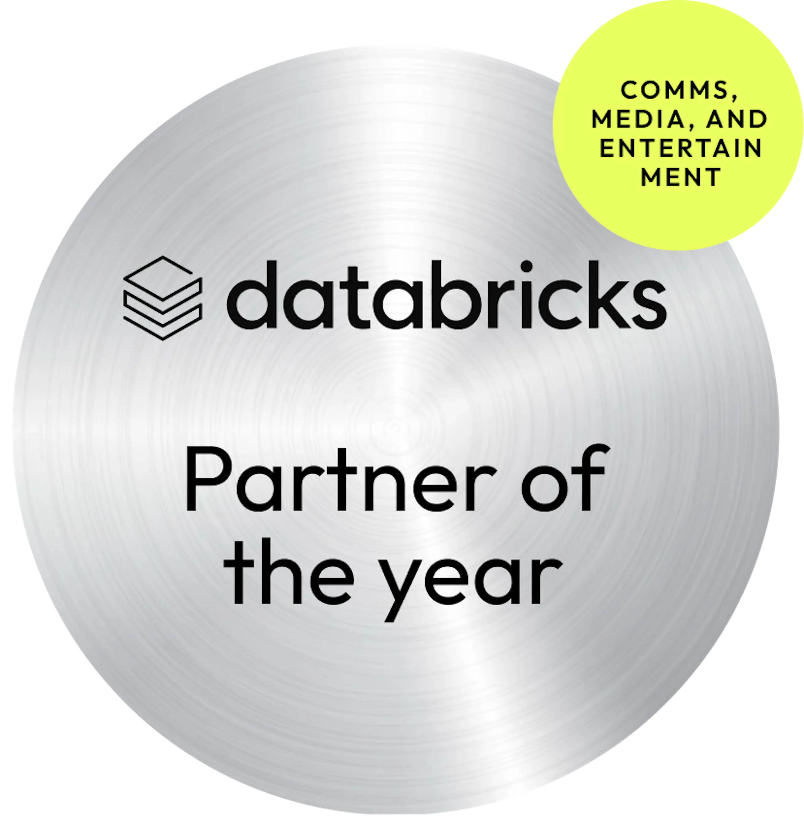 Databricks Partner of the Year award - Comms, Media and Entertainment