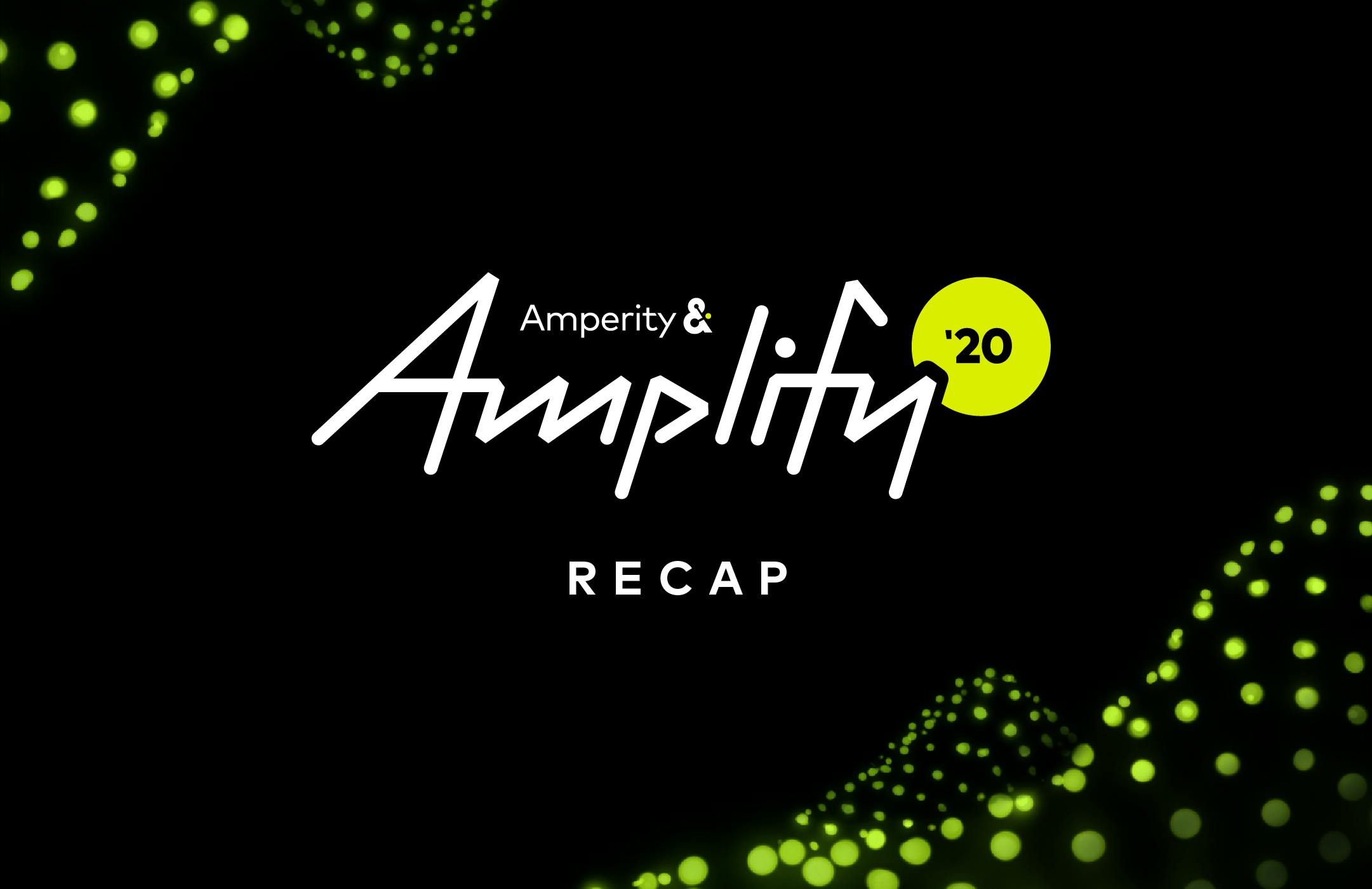 Image displays the words: Amplify Recap 