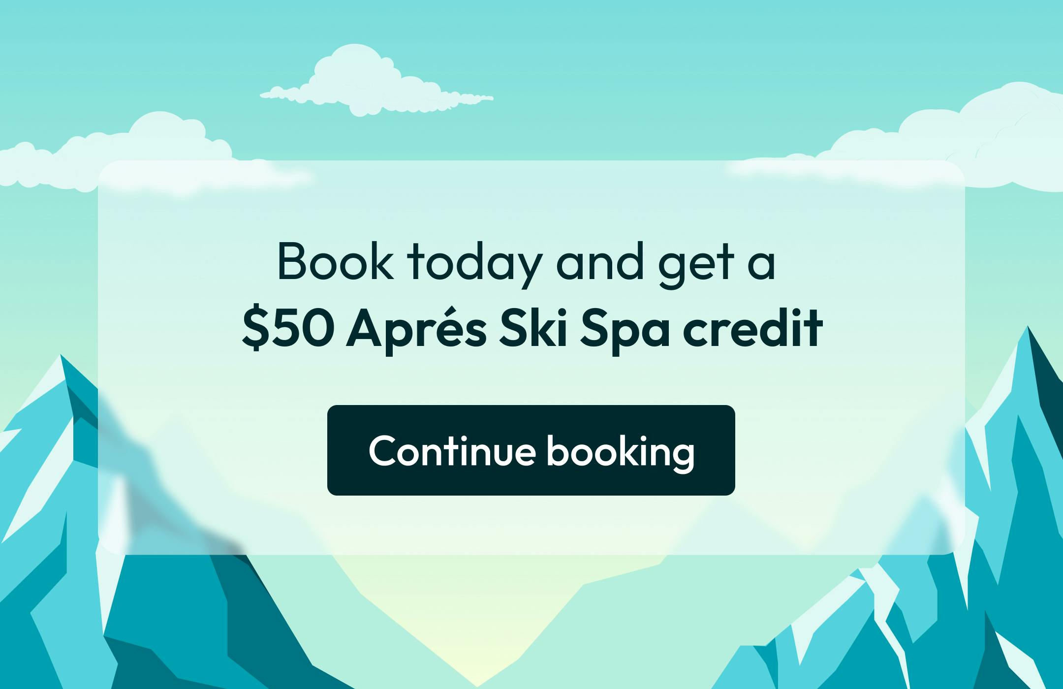 An illustration of a "continue booking" website button.