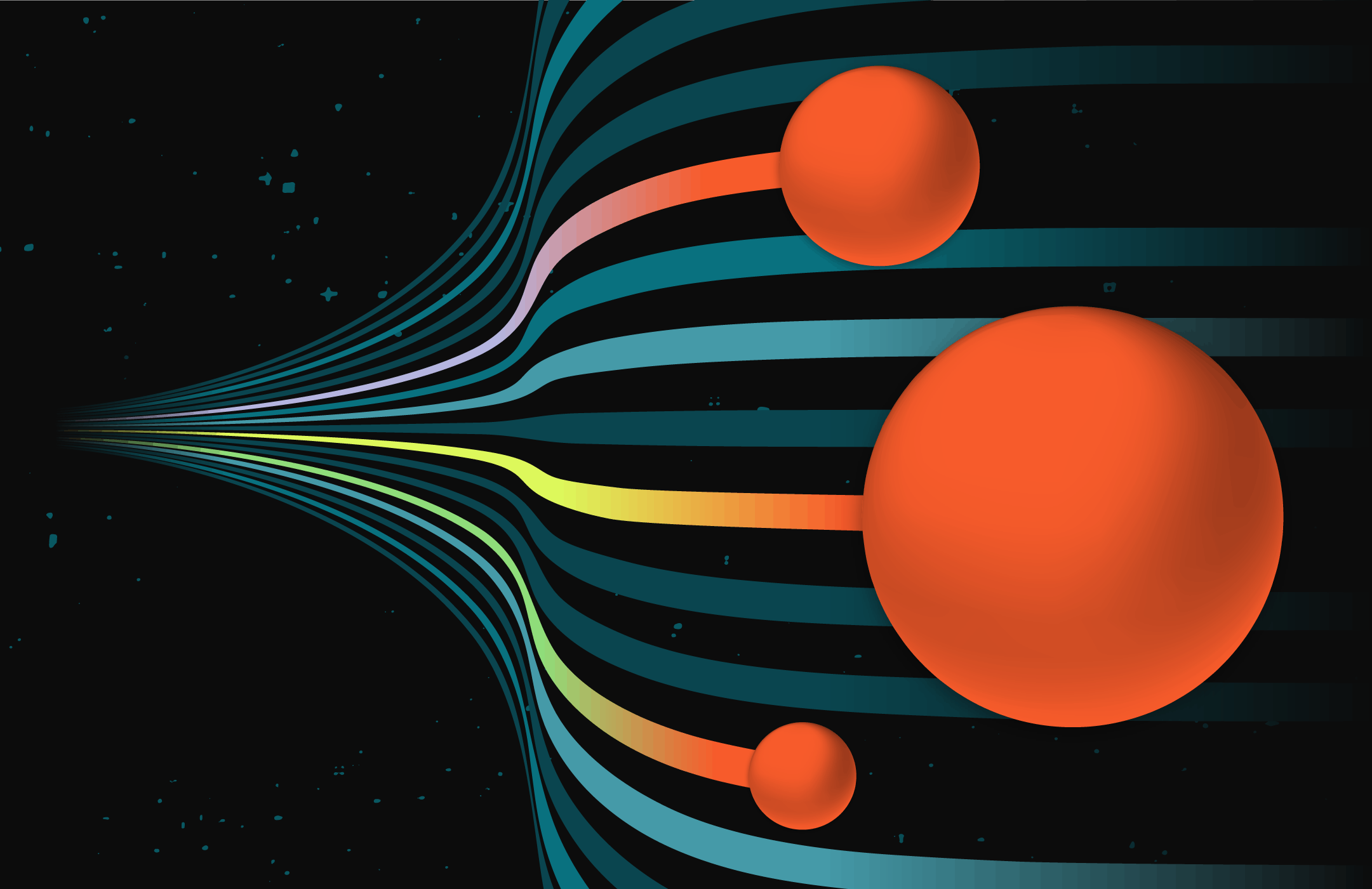 Graphic image with balls.