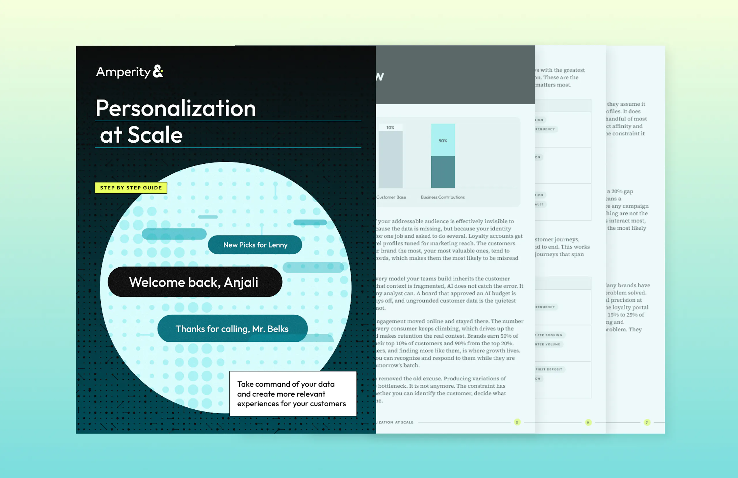Personalization at Scale guide against a teal-yellow gradient