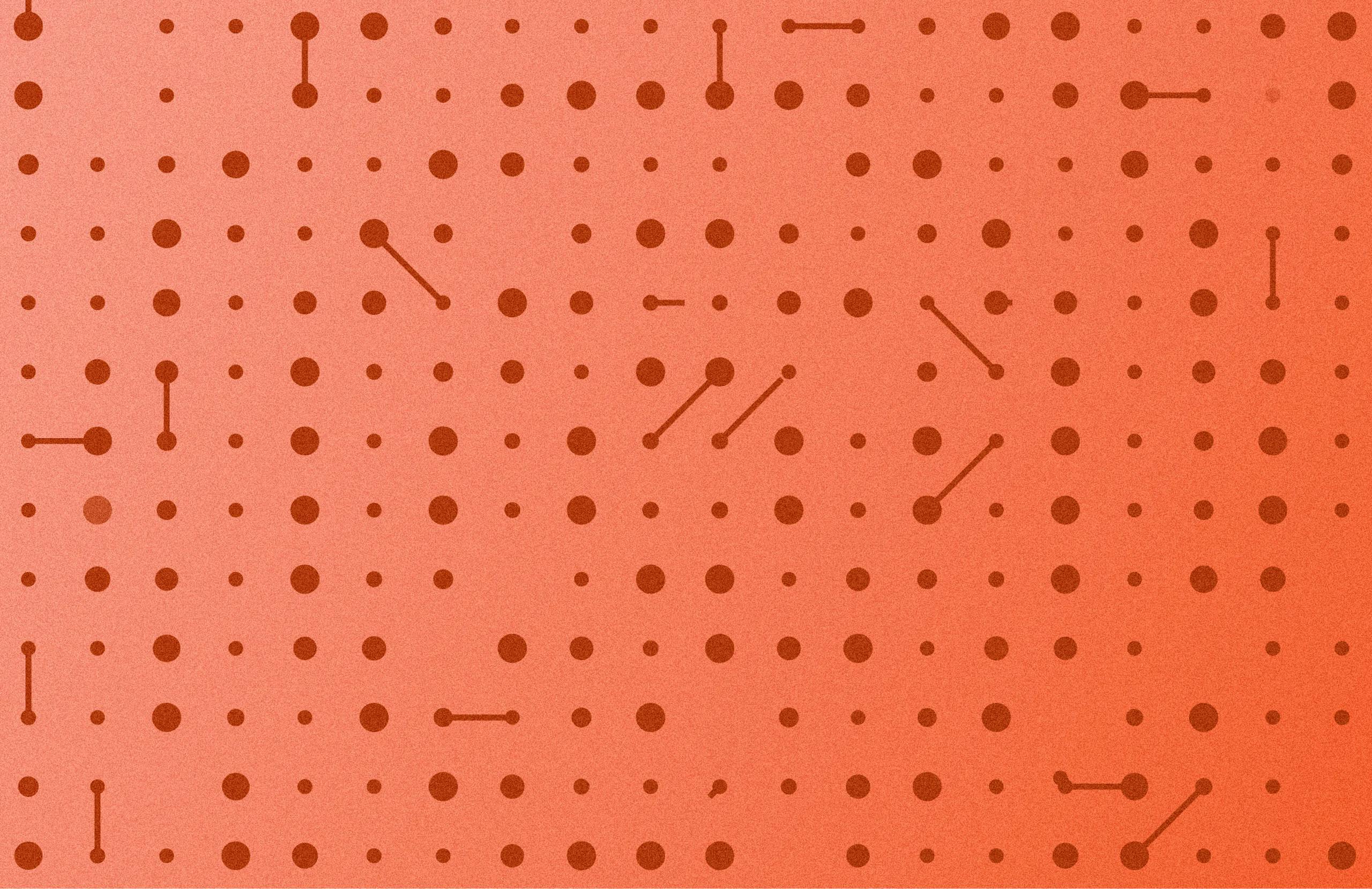 An illustration of dots on a grid.