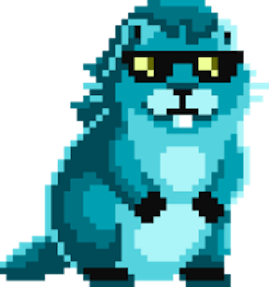 Pixellated Woodchuck wearing a pair of sunglasses - he's Chuck!