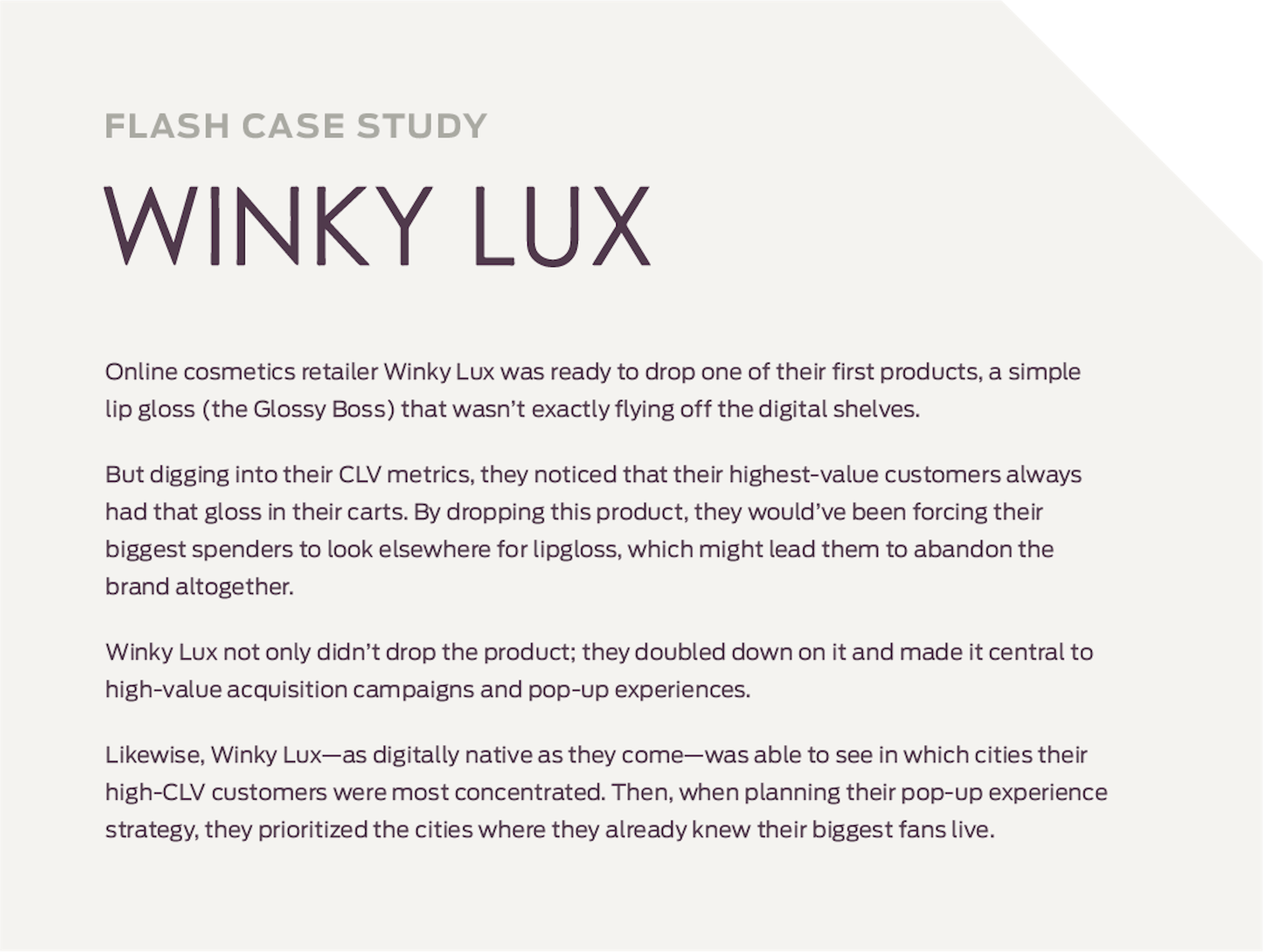 Flash Case Study: Winky Lux