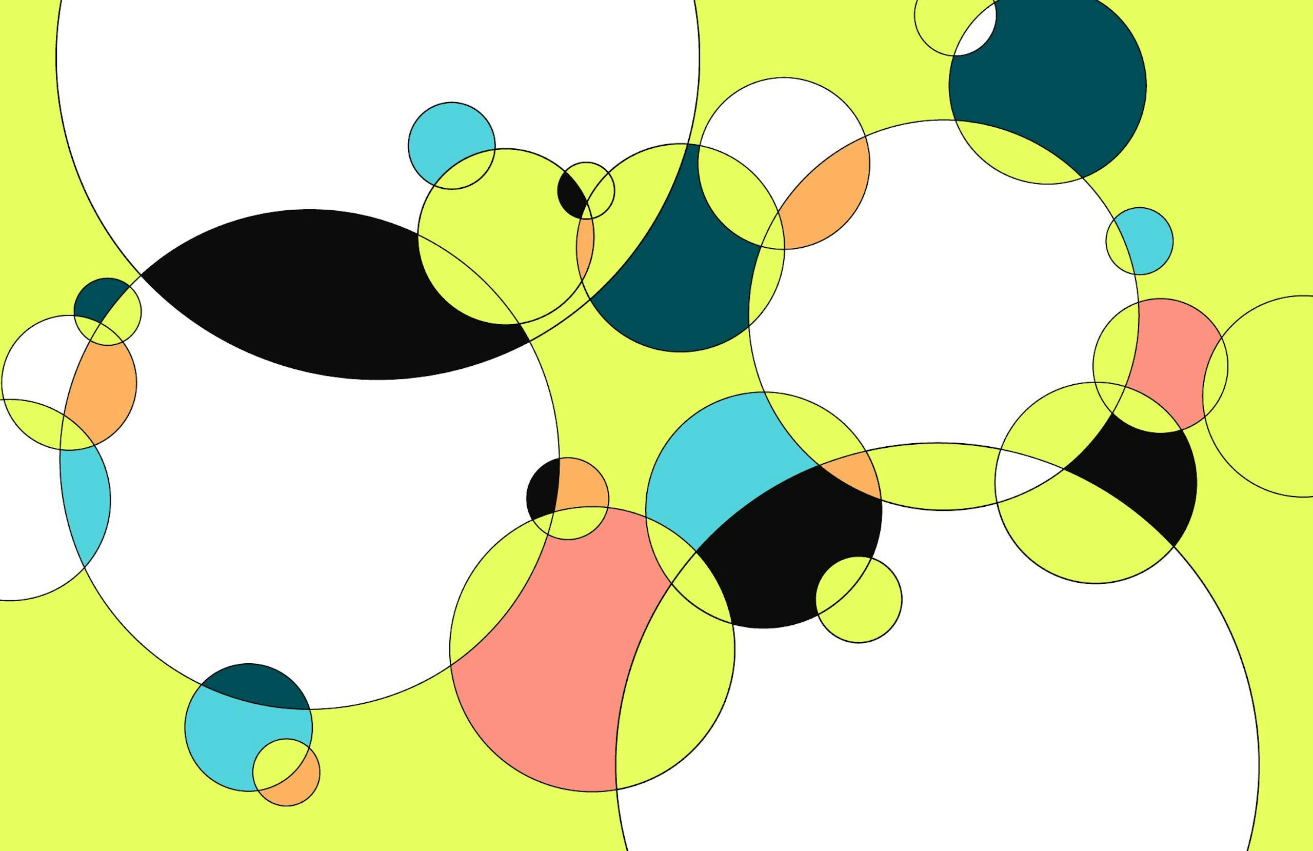 Generic pattern of multiple crossing circles