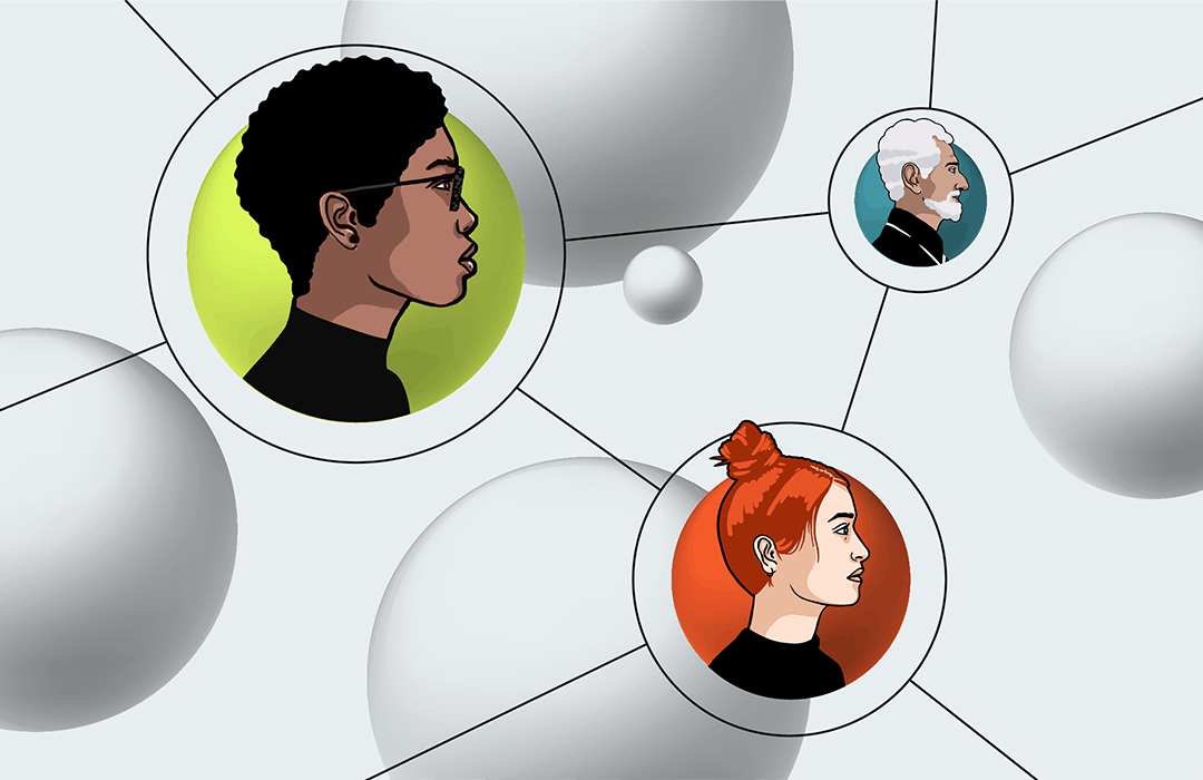 Image of animated people in circle.