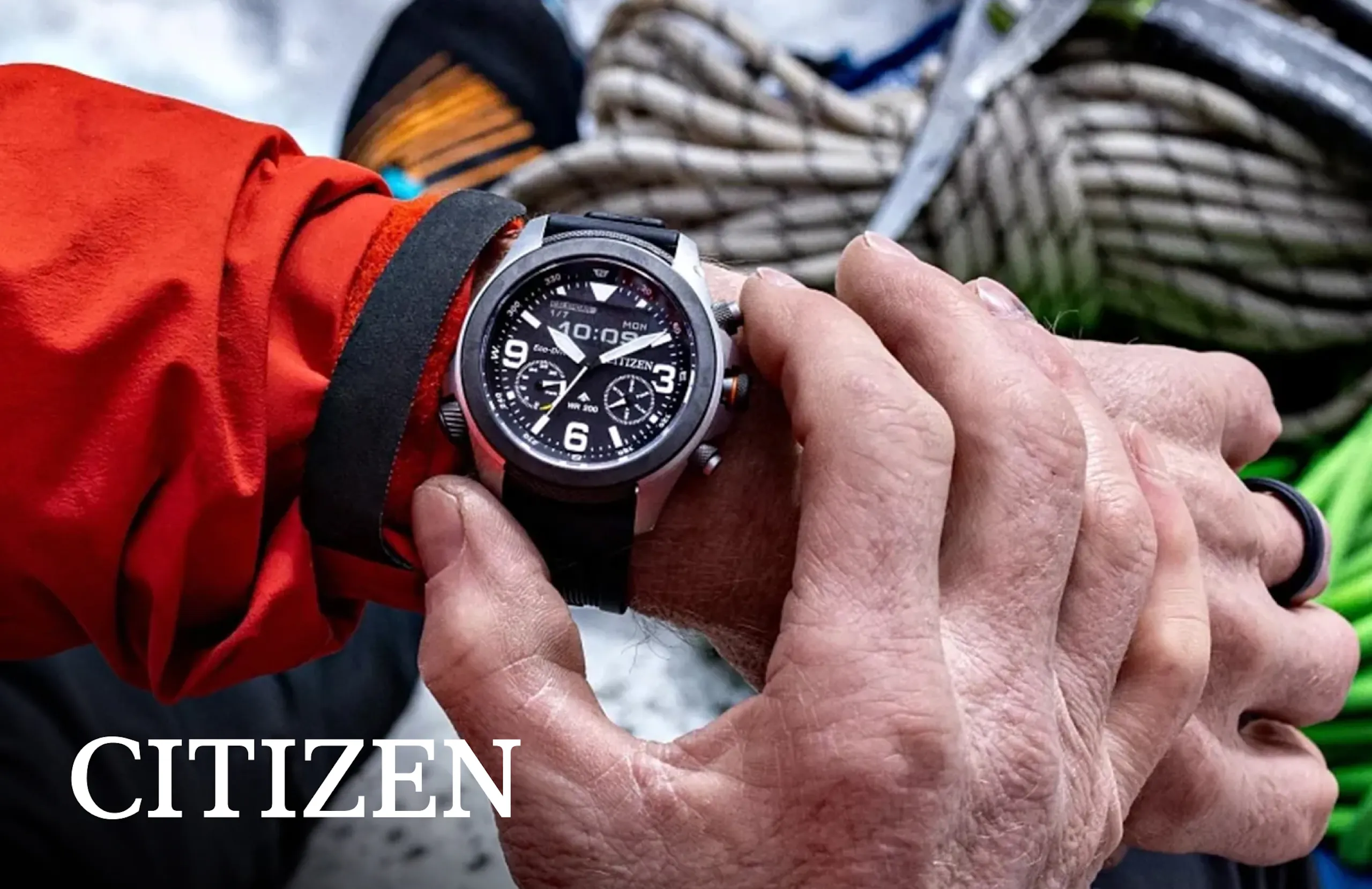 Image of Citizen Watch customer checking the time