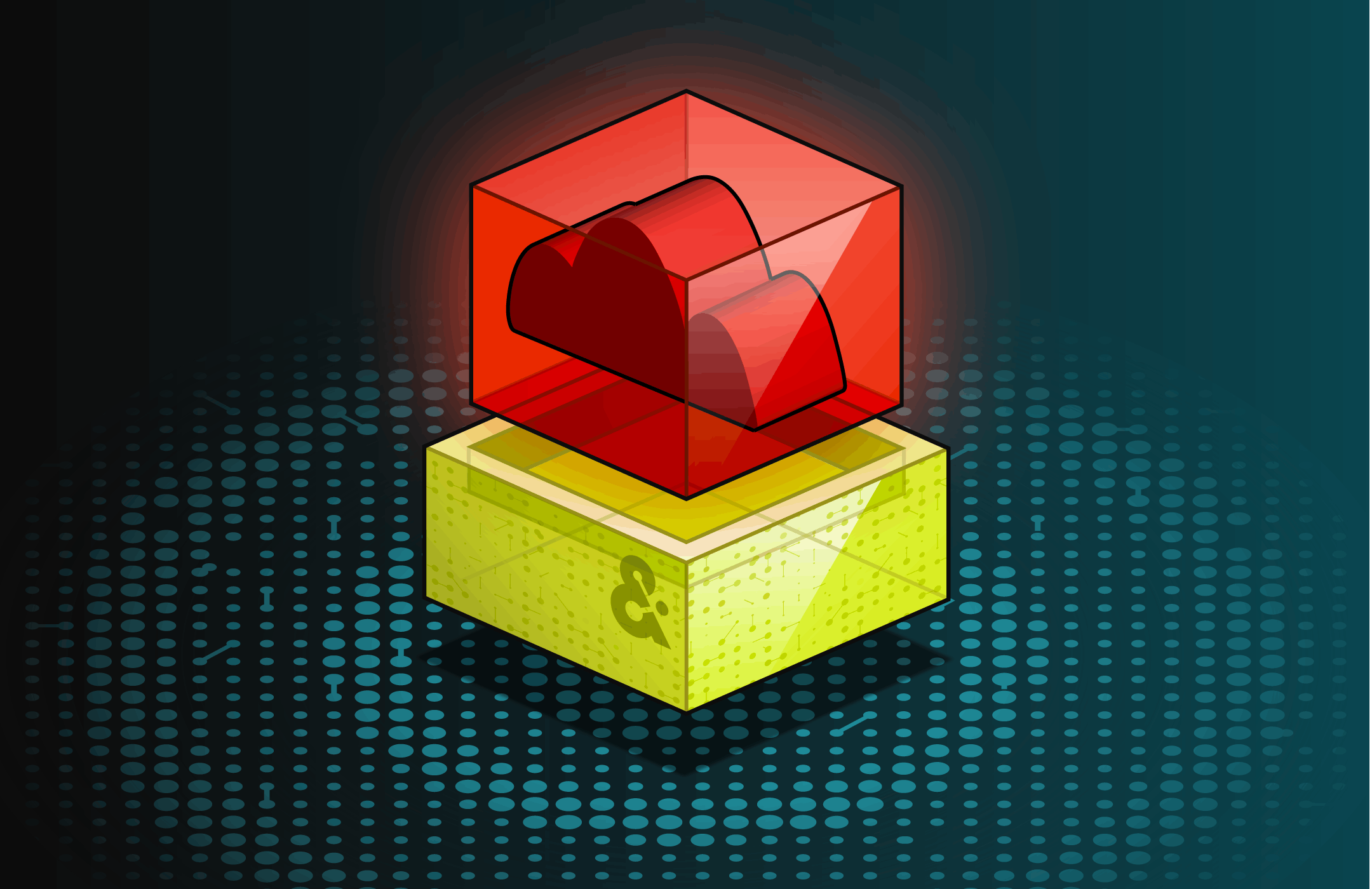 3d Illustration of an Adobe cloud plugging into an Amperity block.
