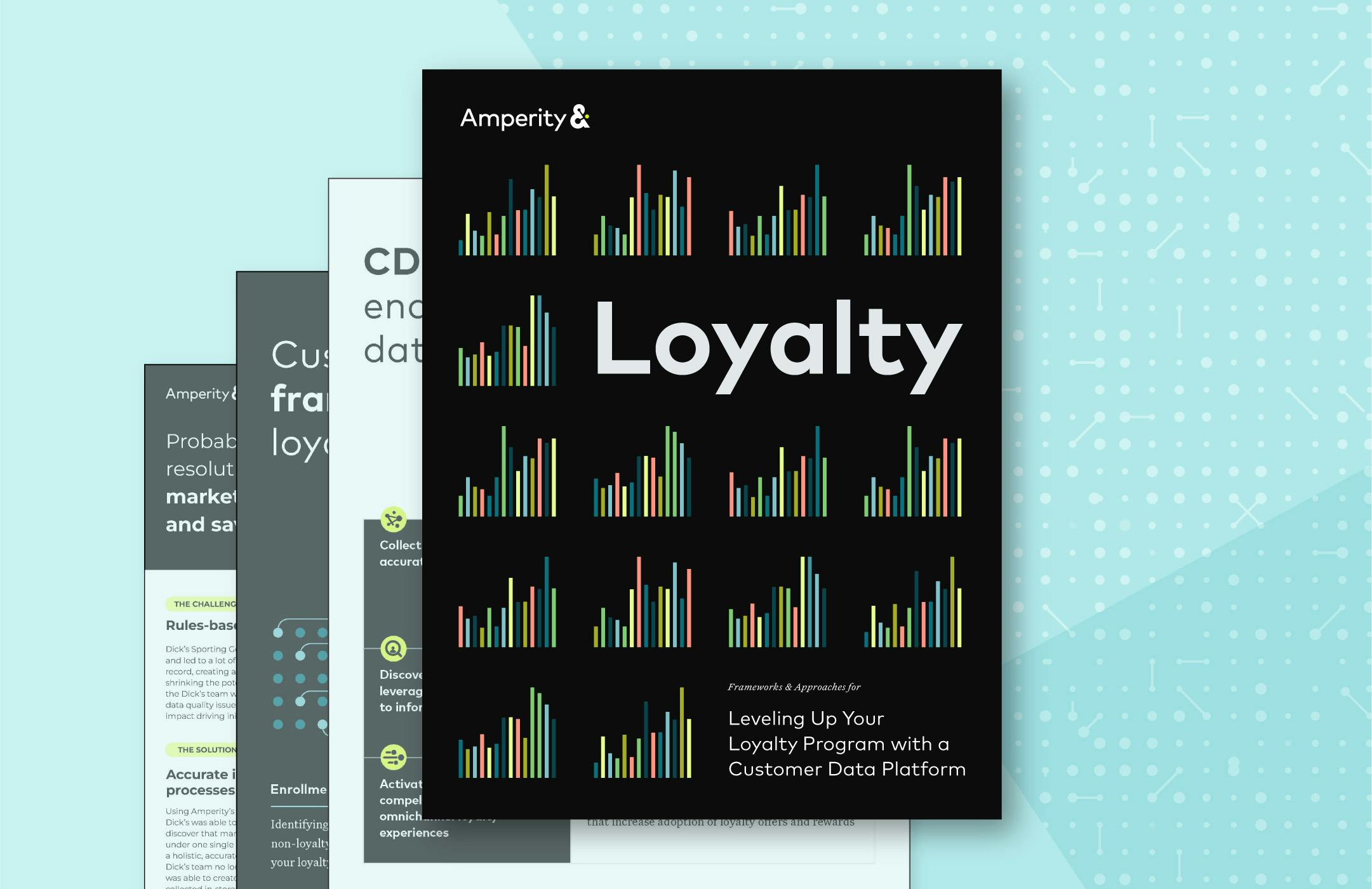 A cover of a black guide titled Loyalty on a teal background.