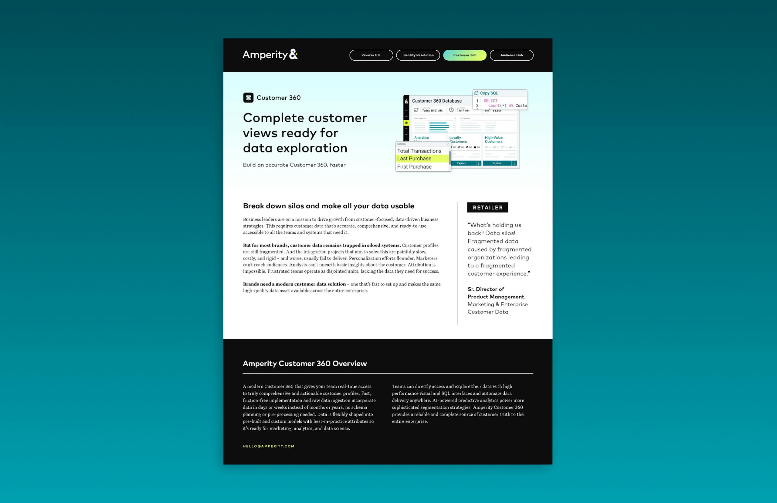 Amperity Customer 360 Product Guide Featured Image