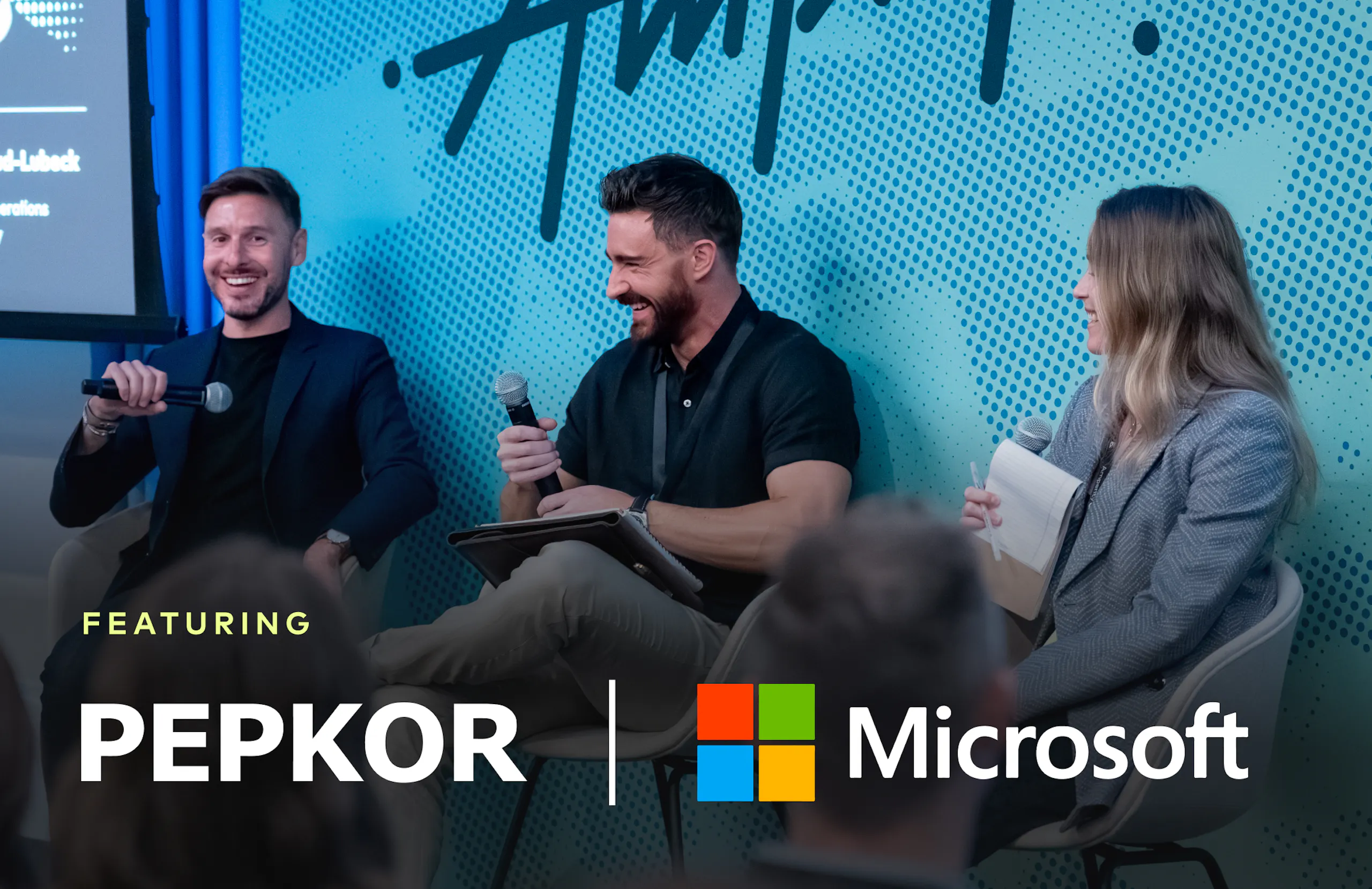 Moderator & panelists from Pepkor and Microsoft onstage at Amplify 2026.