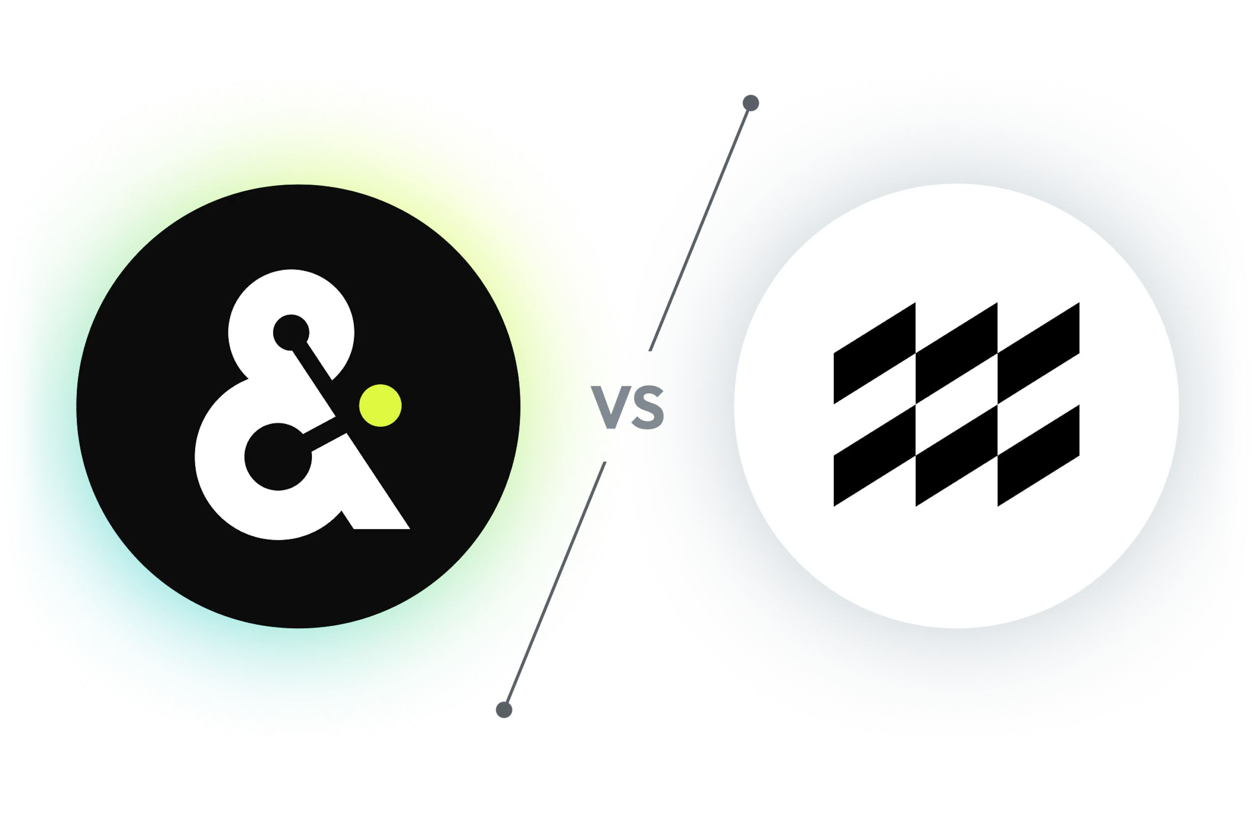 Amperity logo versus mParticle logo