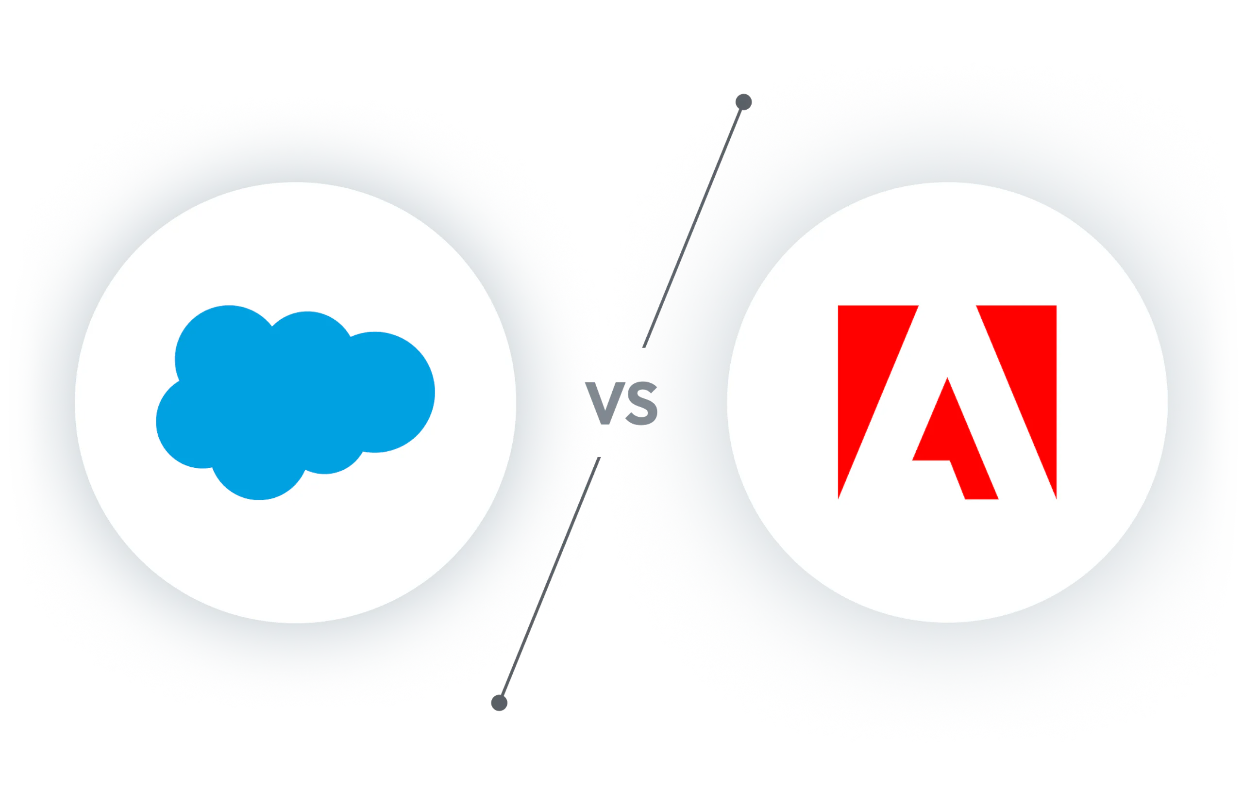 Salesforce logo versus Adobe logo