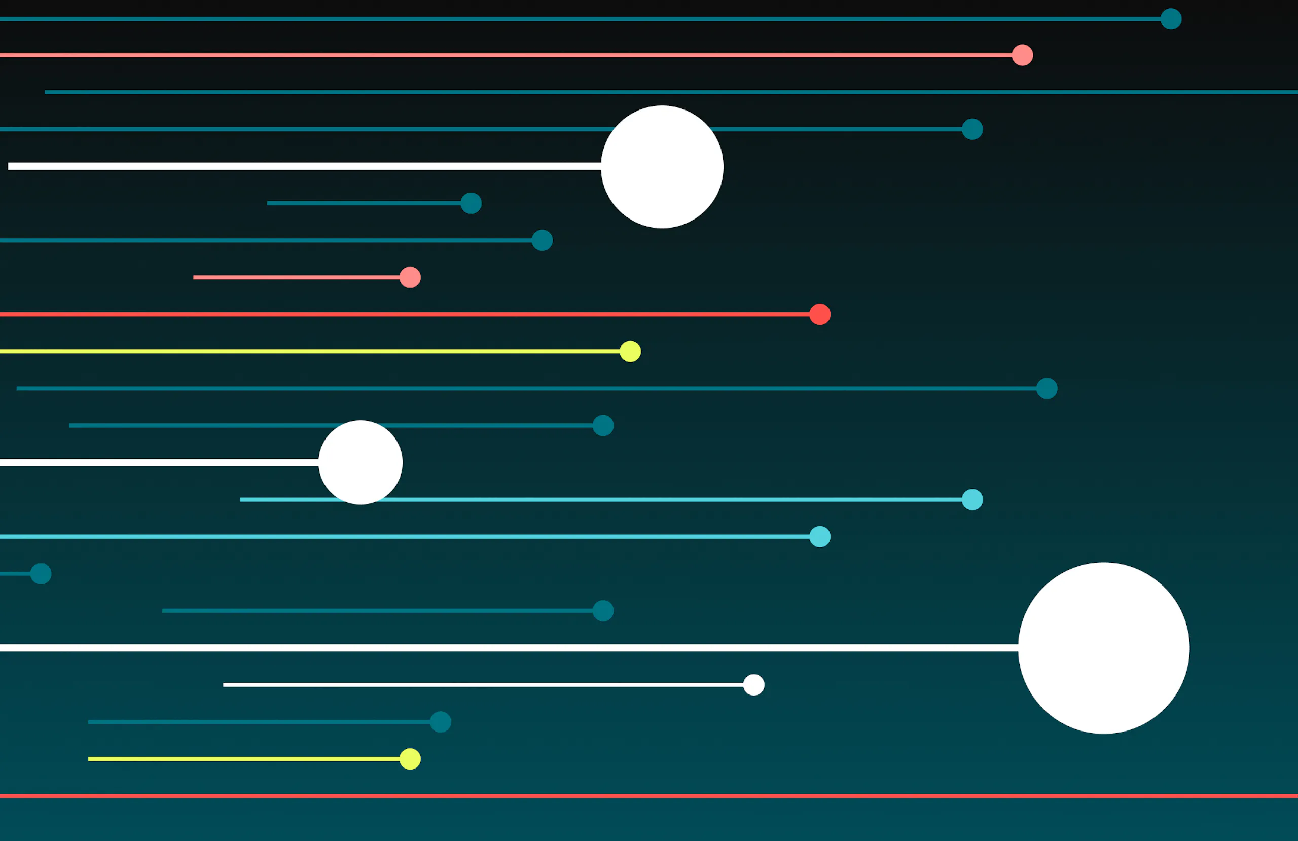 Data dots and lines indicating speed