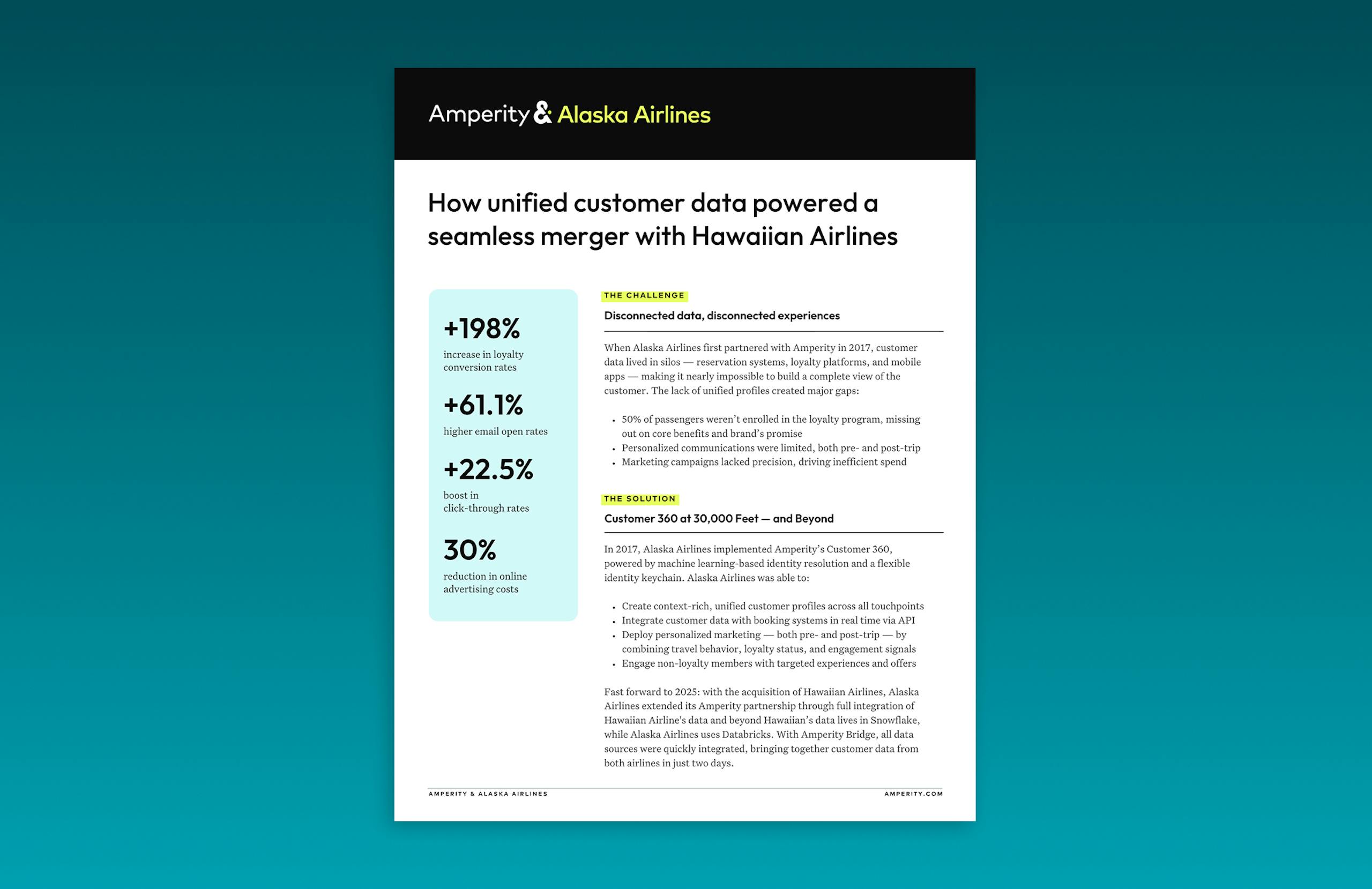 First page of Alaska Airlines case study.