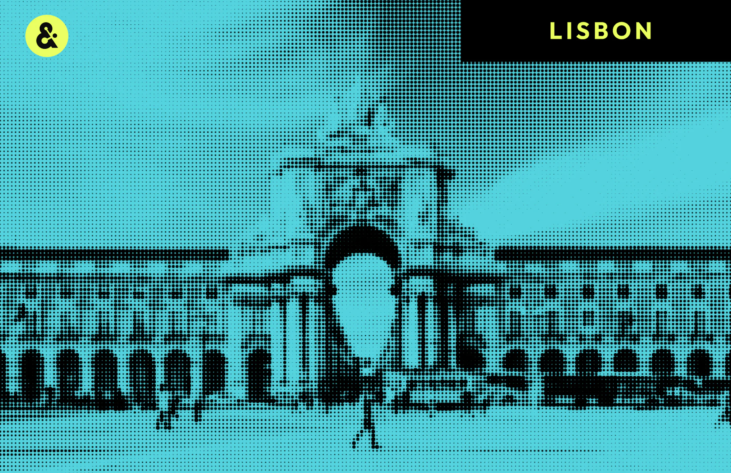 Castelo de São Jorge in Lisbon depicted in teal datagrid filter