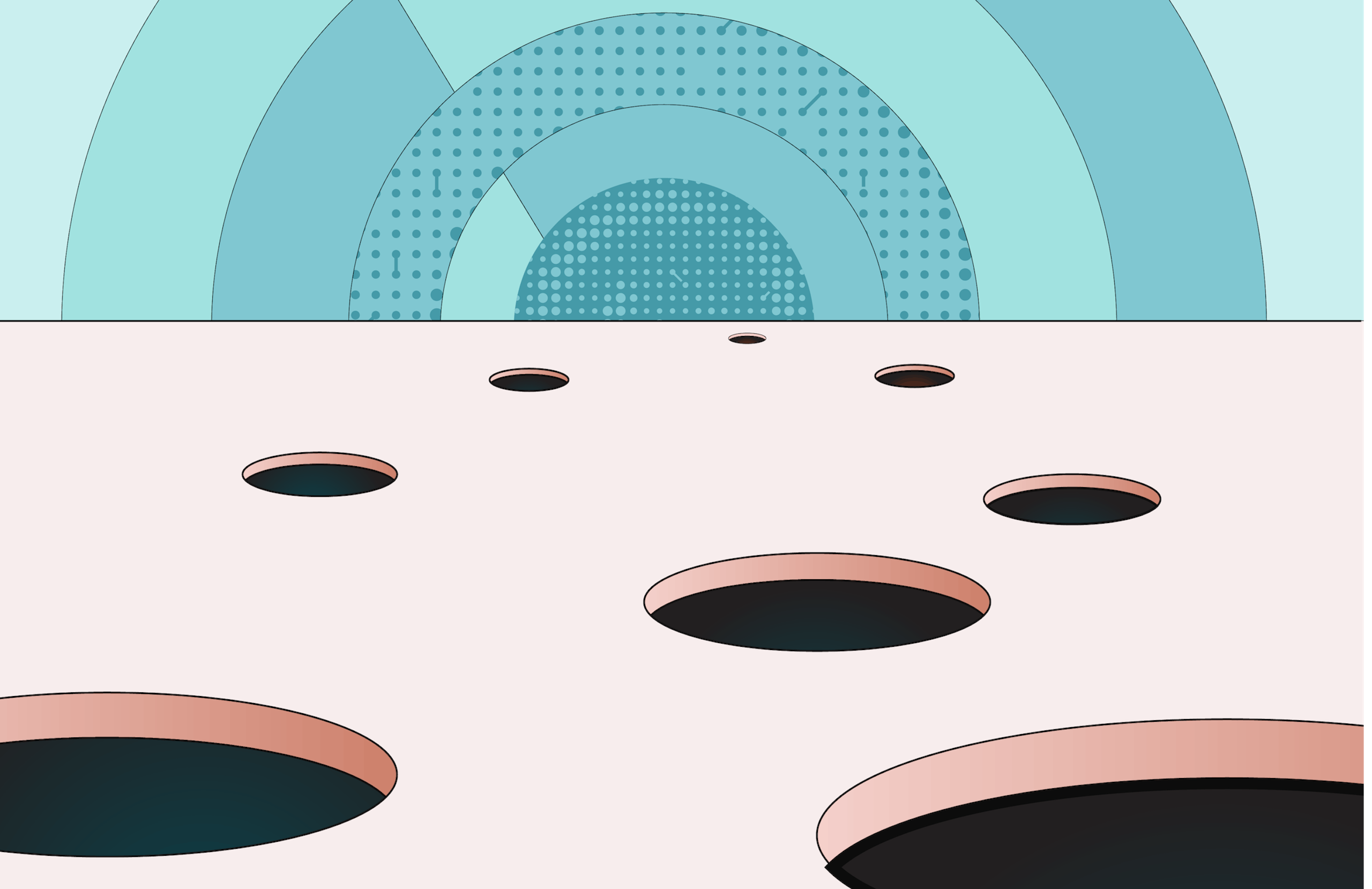 Image displaying perspective of pitfalls in pink.