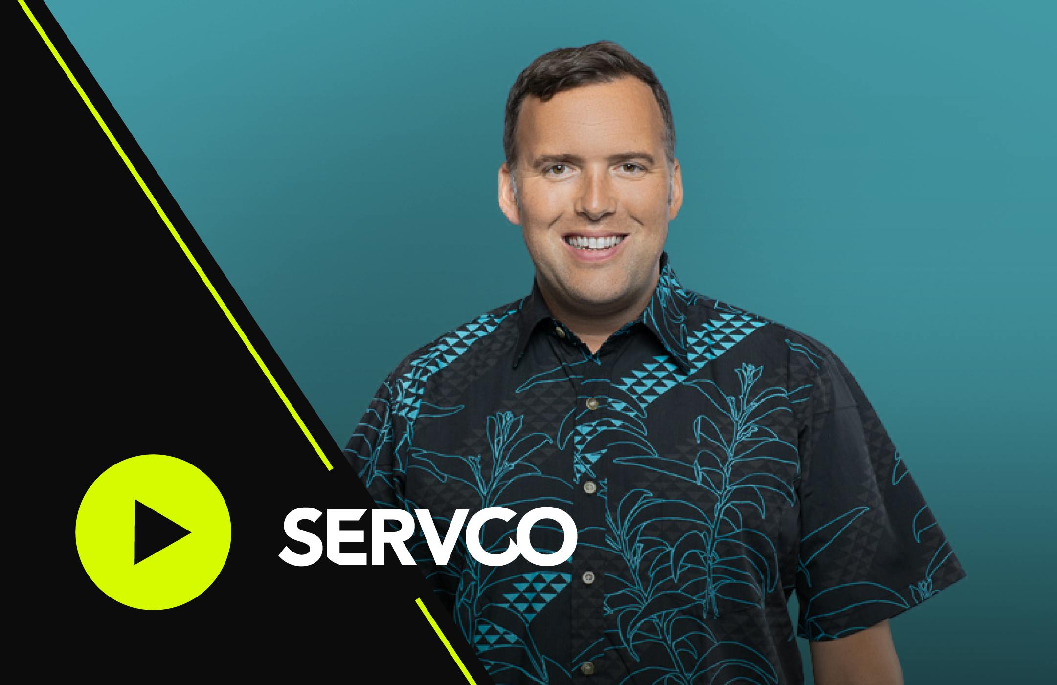 Image of Peter Dooher with video play button overlaid