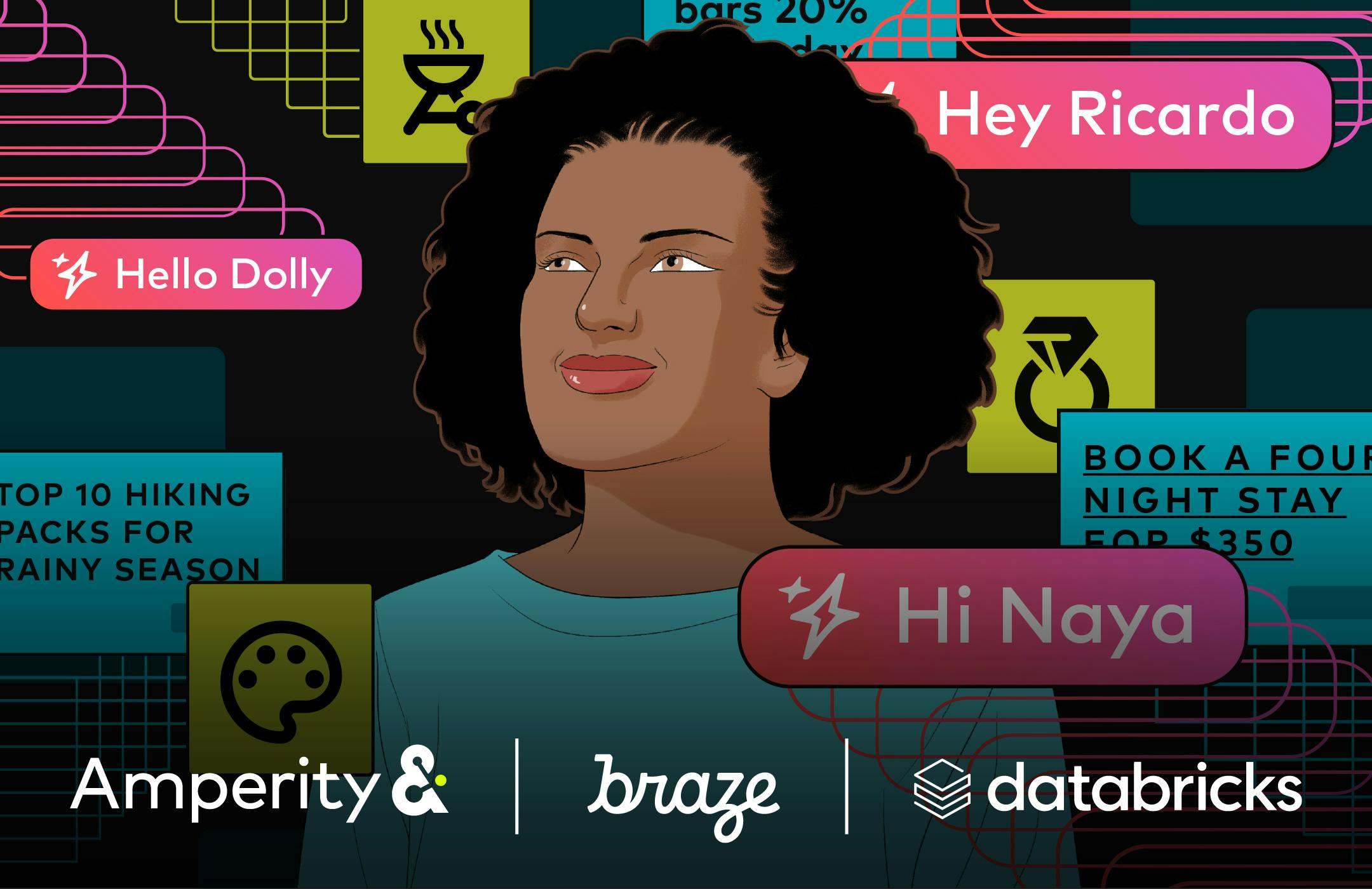 an illustration of how our partnerships enable 1:1 personalization for all customers