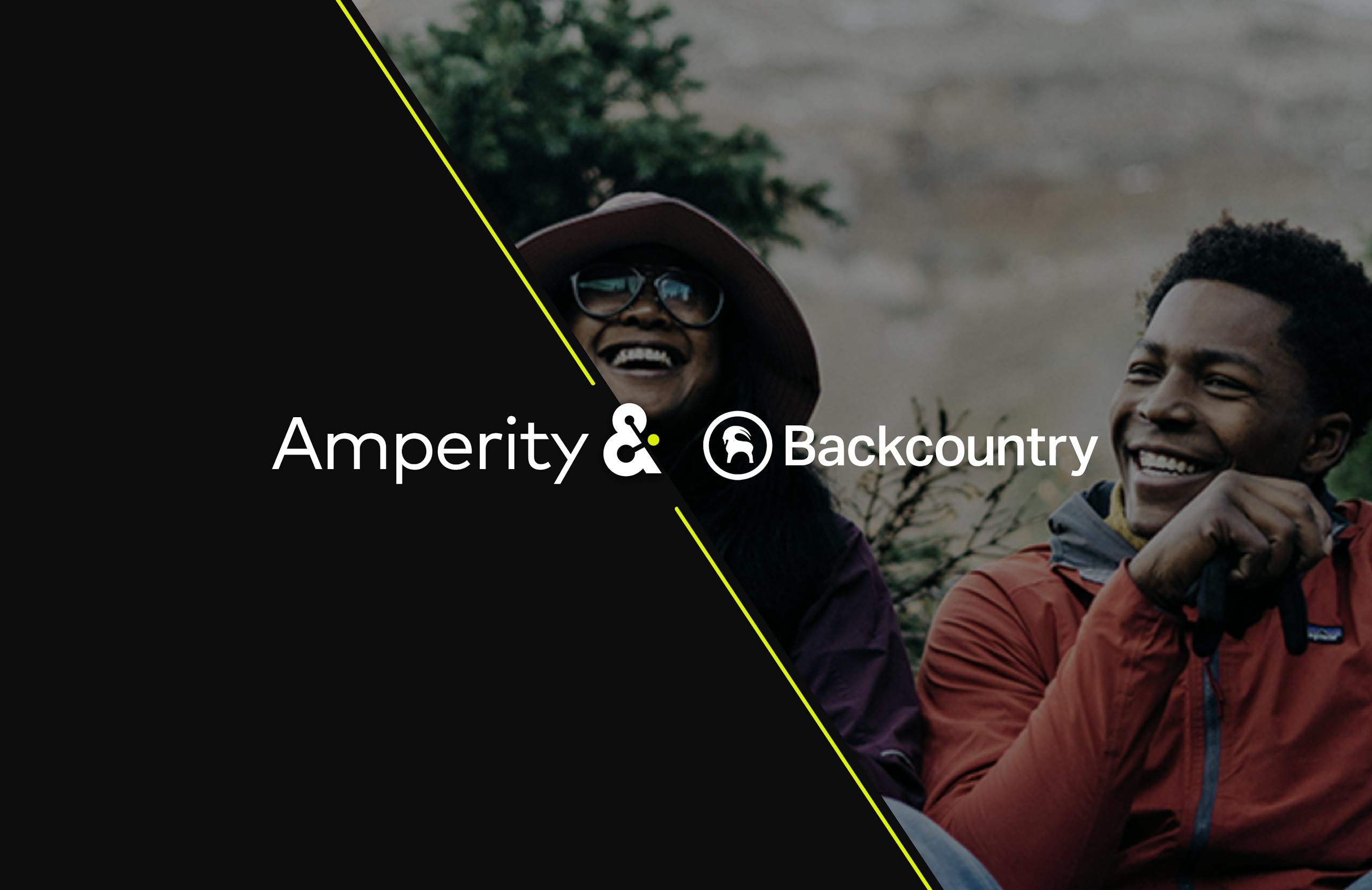 Amperity & Backcountry announcement image with both logos