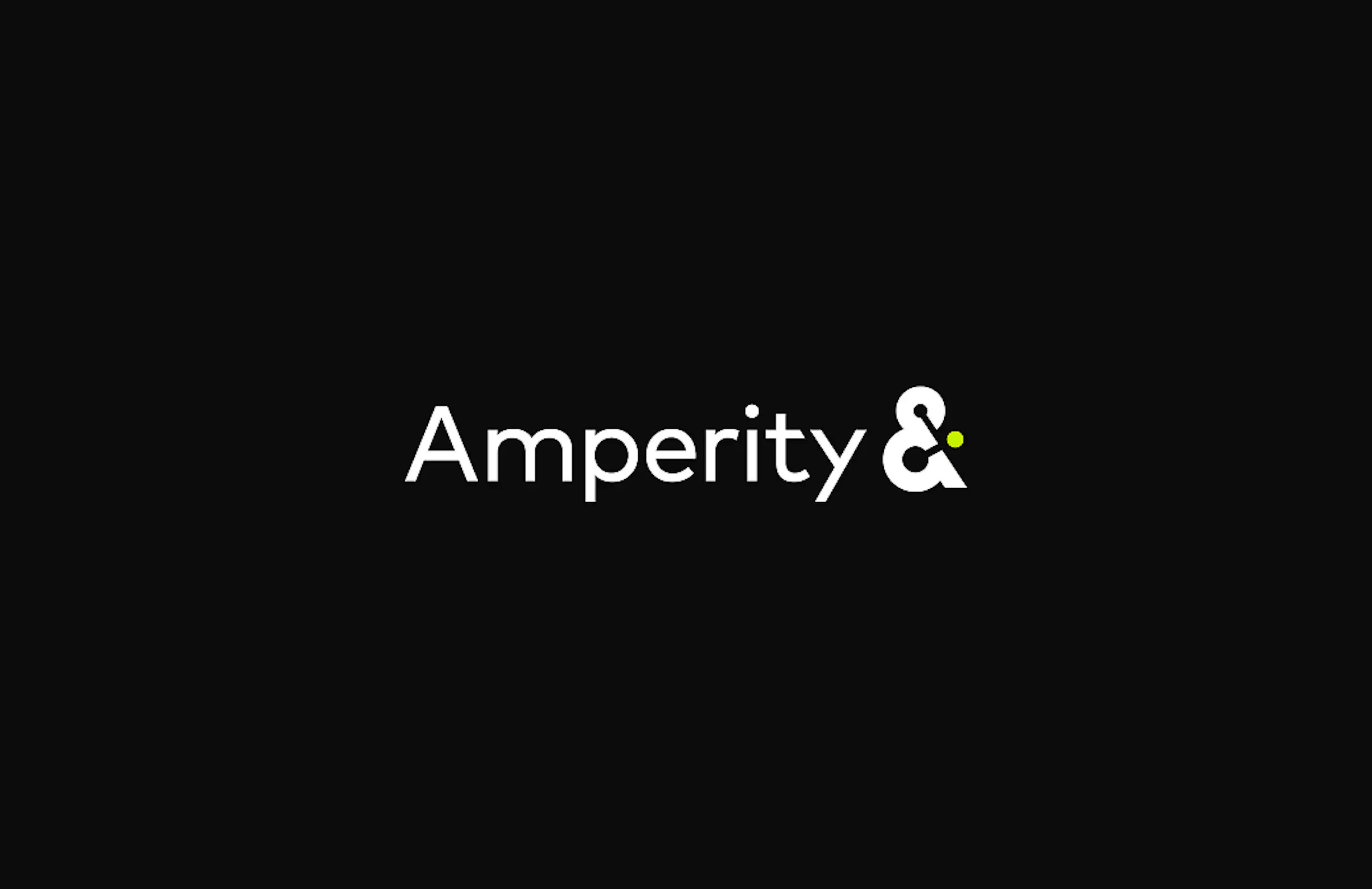 Amperity logo against black background