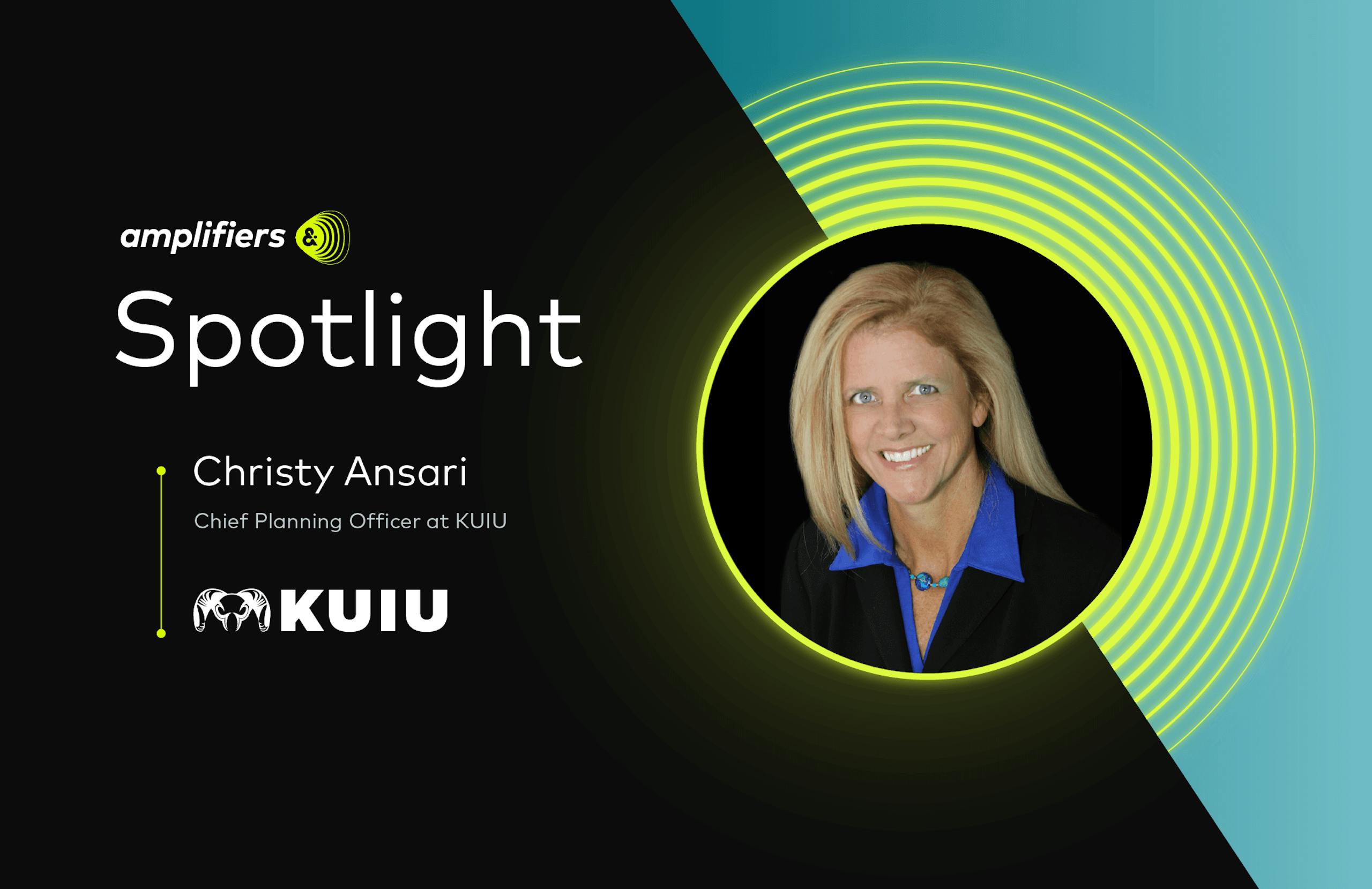 Amplifiers Spotlight: Christy Ansari from Kuiu