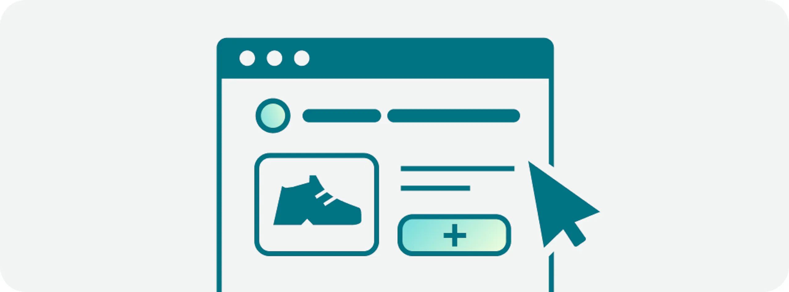 Screen browser with shoe and cursor