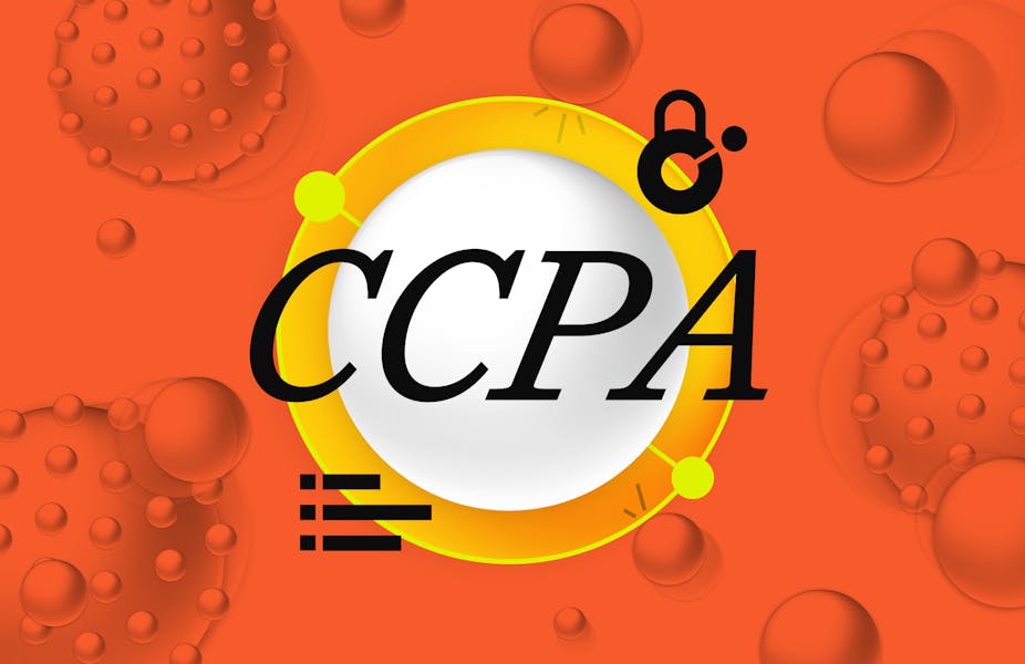 Orange image displaying CCPA. 